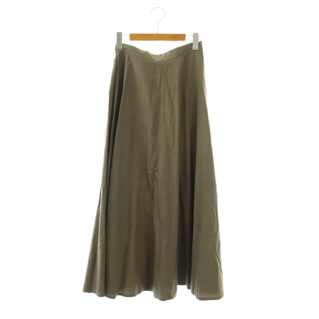 【中古】ミューズ ドゥーズィエム クラス MUSE de Deuxieme Classe 24SS Felicity スカート S カーキ グリーン 無地 ロング丈 Aラインシルエット /OK■OS レディース 【ベクトル 古着】 260318