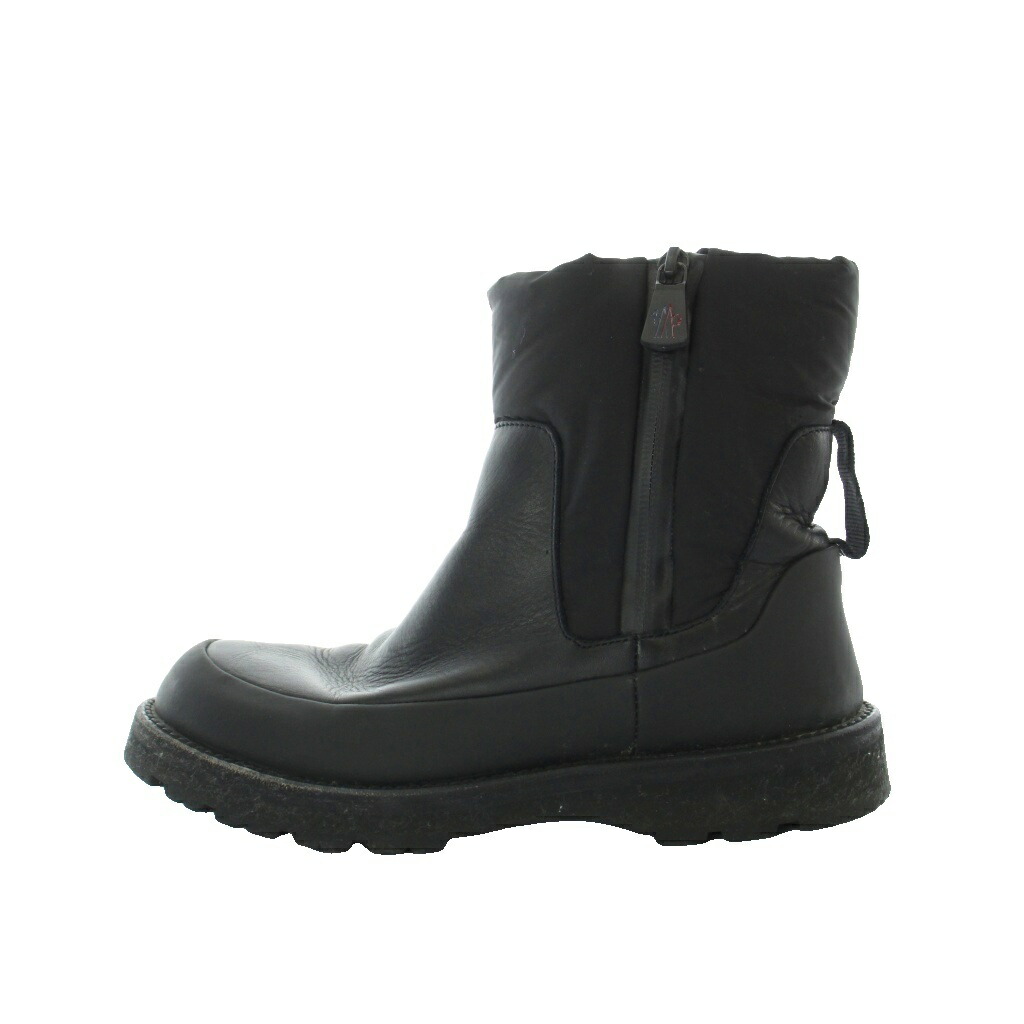 【中古】モンク線路 MONCLER Rain Don\u0027t Care 遊撃手ブーツ 37 23.5糎 黒 黒いこと サイドジップ プルタブ 厚底 /RI ■os レディース 【ベクター 古着】 260316