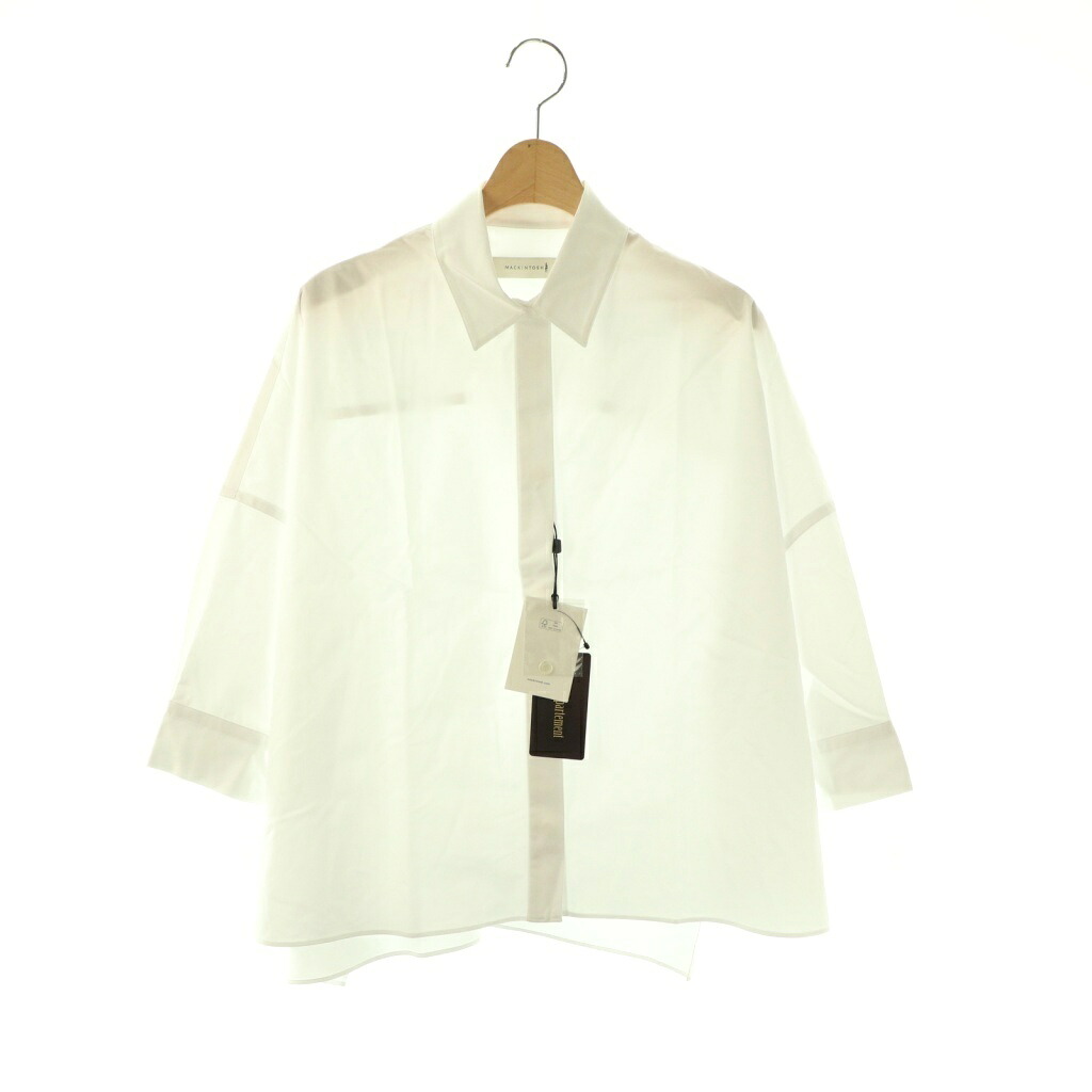 【中古】未使用品 マッキントッシュ MACKINTOSH アパルトモン取扱い 24SS Aラインコットンシャツ ストレッチ 七分袖 8 ホワイト /YO ■OS レディース 【ベクトル 古着】 260316 14,280円