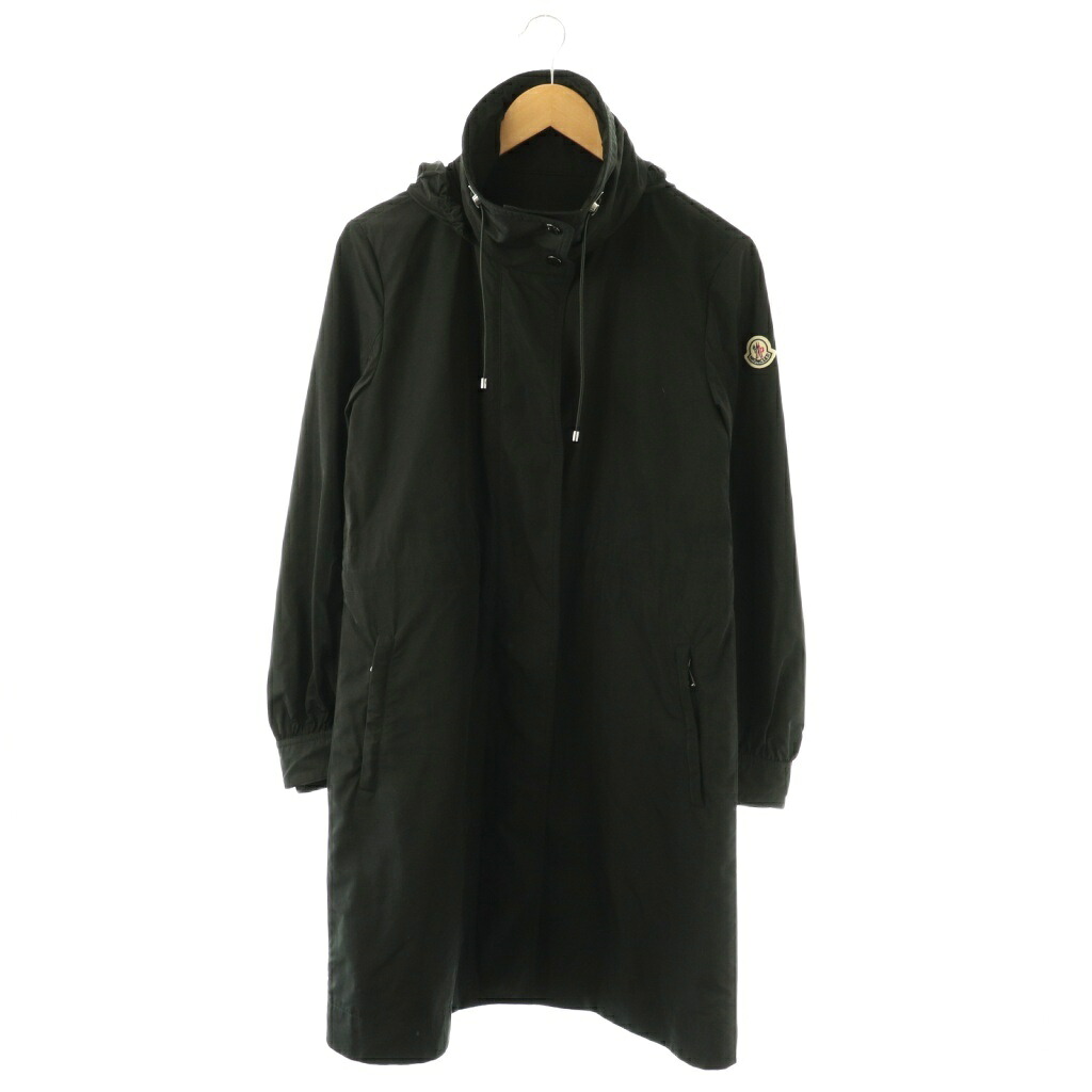 【中古】モンク線路 MONCLER 労働者の一団 KOUROU ナイロン スプリングコート 0 黒 黒いこと /SS ■os レディース 【ベクター 古着】 260329