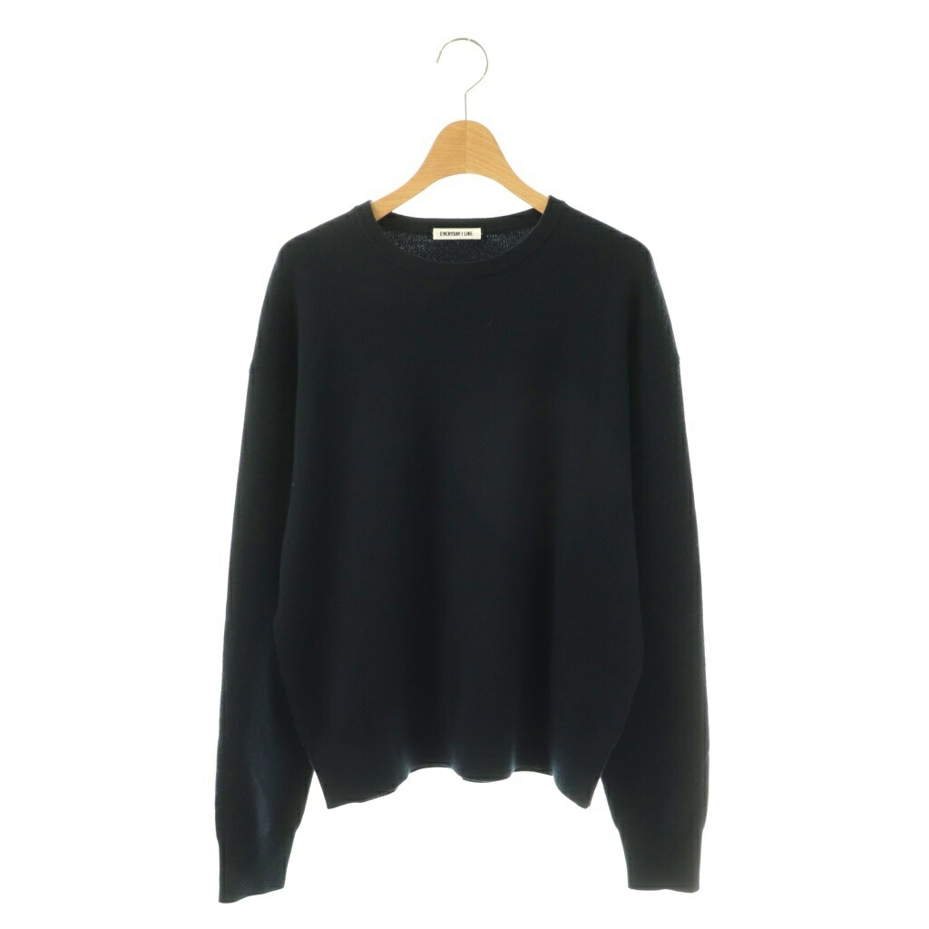 【中古】ドゥーズィエムクラス DEUXIEME CLASSE エブリデイアイライク EVERYDAY I LIKE 26SS Washable Wool クルーネックプルオーバーニット セーター 長袖 ウール ネイビー /DO ■OS ■SH レディース 【ベクトル 古着】 260317