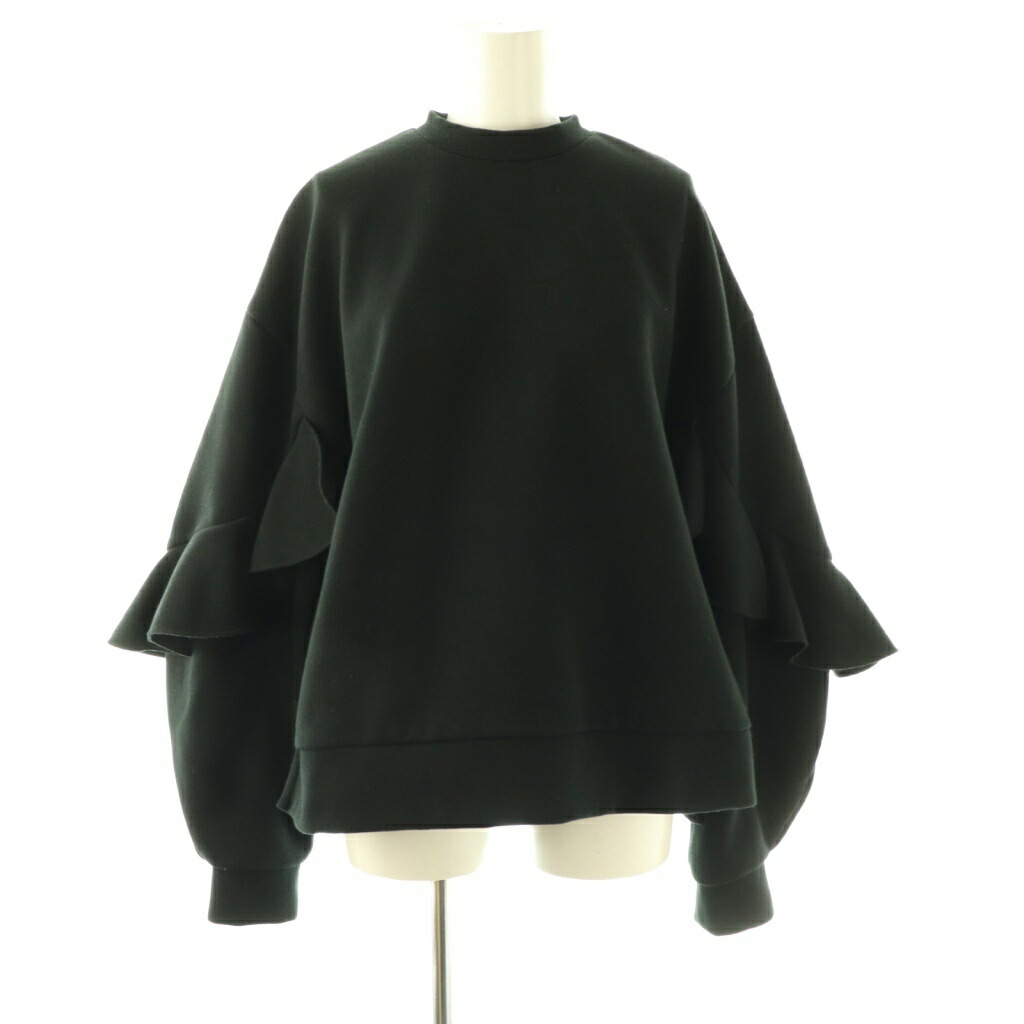 【中古】エンフォルド ENFOLD × KEITA MARUYAMA 24AW RAFFLE-SLEEVES PULLOVER プルオーバー カットソー 38 ブラック /DF ■OS レディース 【ベクトル 古着】 260319