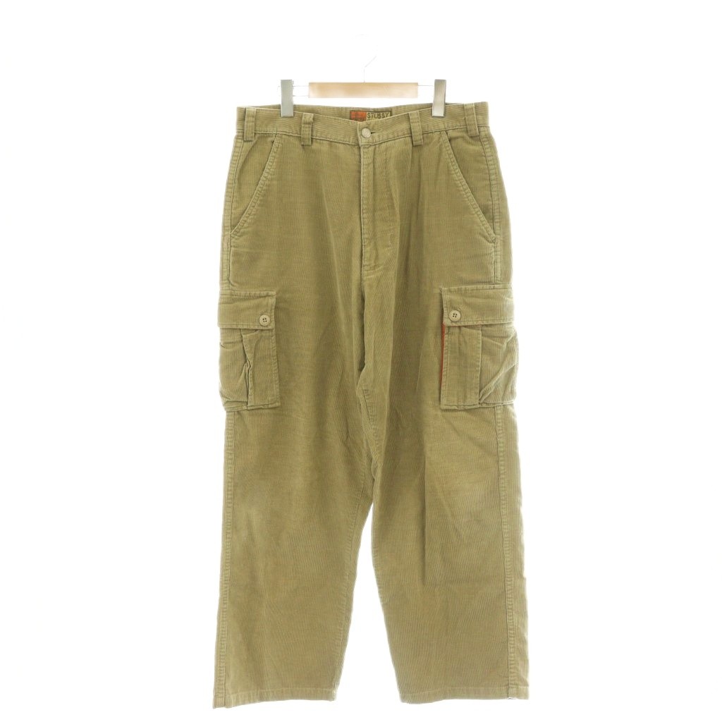 【中古】ステューシー STUSSY 90s アウトドア outdoor コール天ズボン下 積貨委託貨物  33 カーキ /SS ■os メンズ 【ベクター 古着】 260327