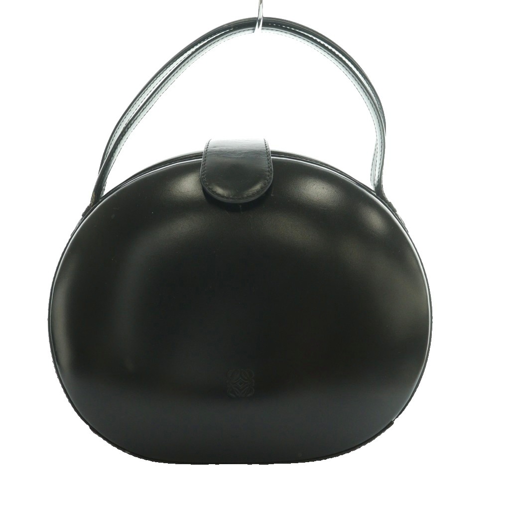 【中古】ロエベ LOEWE アナグラム ラウンド レザー ハンドバッグ 黒 ブラック /SS ■OS ■OH レディース 【ベクトル 古着】 260320 31,135円