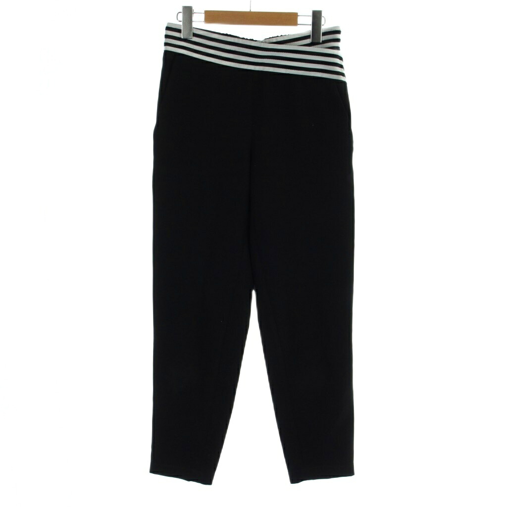 【中古】ボーダーズアットバルコニー BORDERS at BALCONY TAPERED PANTS パンツ 34 黒 ブラック /AB ■OS レディース 【ベクトル 古着】 260326