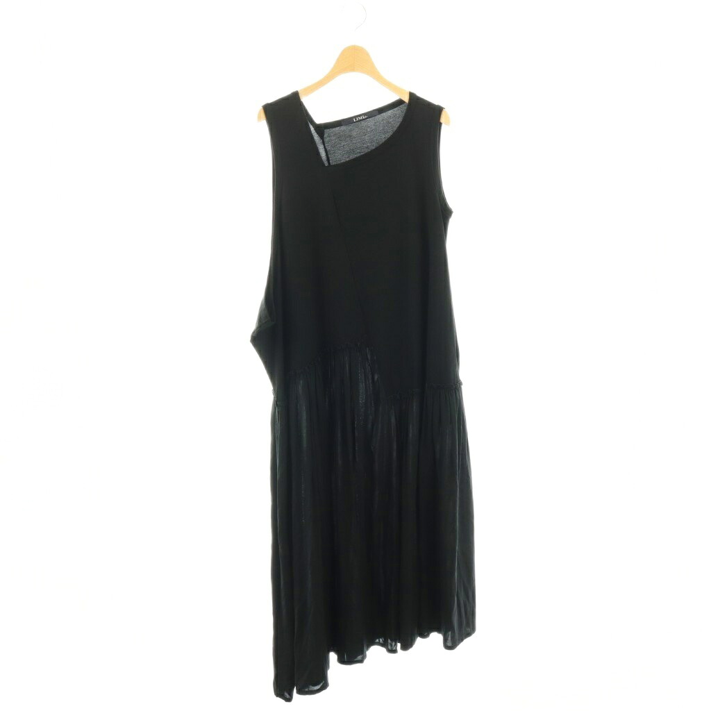 【中古】リミフゥ LIMI feu 25SS ASYMMETRY DRESS ワンピース ノースリーブ ロング 2 黒 /NR ■OS レディース 【ベクトル 古着】 260328