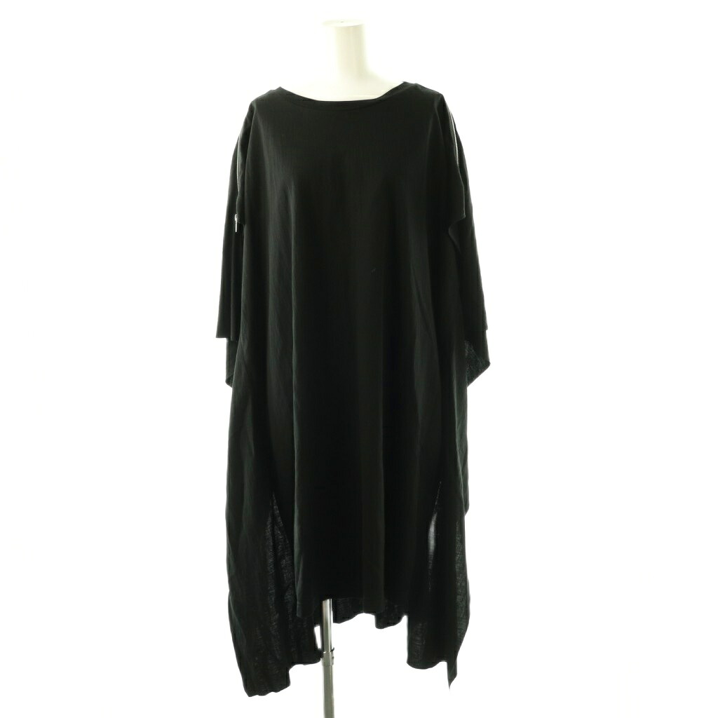 【中古】リミフゥ LIMI feu 25SS NATURAL SMOOTH SQUARE ZIP DRESS ナチュラルスムーススクエアジップドレス ワンピース ミモレ ロング 半袖 2 黒 ブラック LP-T60-235 /BB レディース 【ベクトル 古着】 260327 18,389円