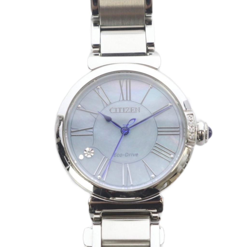 【中古】シチズン CITIZEN 光発電エコ ドライブ ROUND Collection 腕時計 3針 シルバー色 EM1060-87N /SR レディース 【ベクトル 古着】 260408