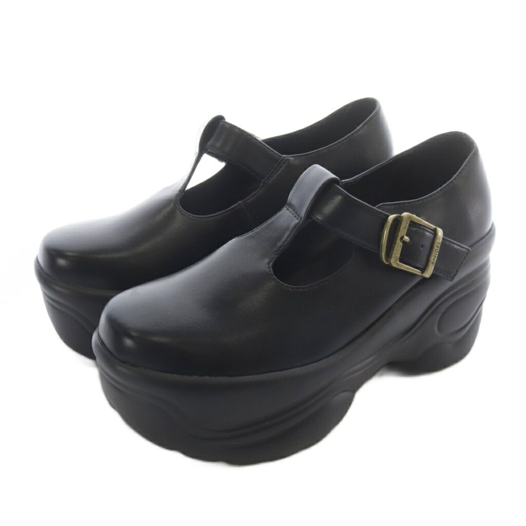 【中古】未使用品 スナイデル SNIDEL 25SS スニーカーソールメリージェーン レザー M 黒 ブラック /SR レディース 【ベクトル 古着】 260325