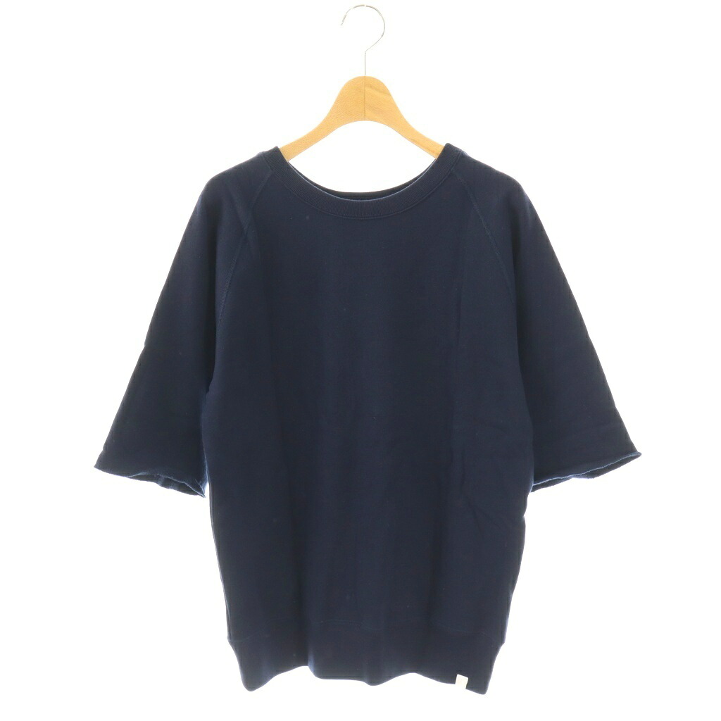 【中古】未使用品 ループウィラー LOOPWHEELER Half sleeve Sweat スウェット カットソー 五分袖 M ネイビー /DO ■OS メンズ 【ベクトル 古着】 260327