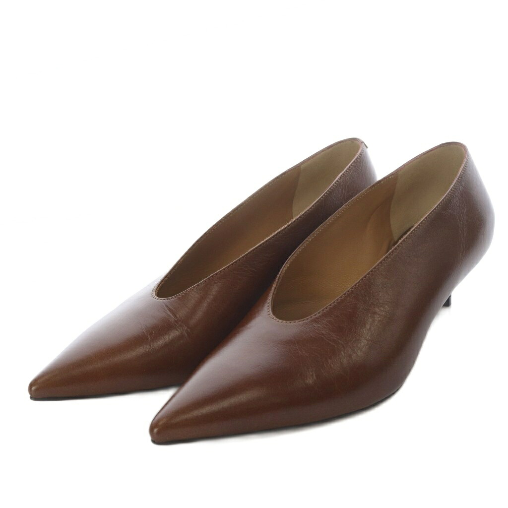 【中古】ペリーコ PELLICO ANIMA パンプス ハイヒール ポインテッドトゥ なめし革 34 赤銅色 /YO38 レディース 【ベクター 古着】 260331