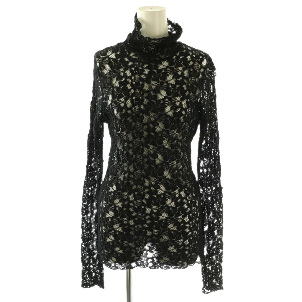 【中古】スピック&スパン Spick&Span 25AW シュリンクレースハイネックプルオーバー カットソー ブラック /DF ■OS ■SH レディース 【ベクトル 古着】 260401