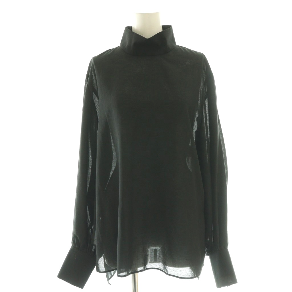 【中古】未使用品 アドーア ADORE タグ付き 24SS スパンボイルブラウス シャツ 38 黒 ブラック /SS ■OS レディース 【ベクトル 古着】 260327