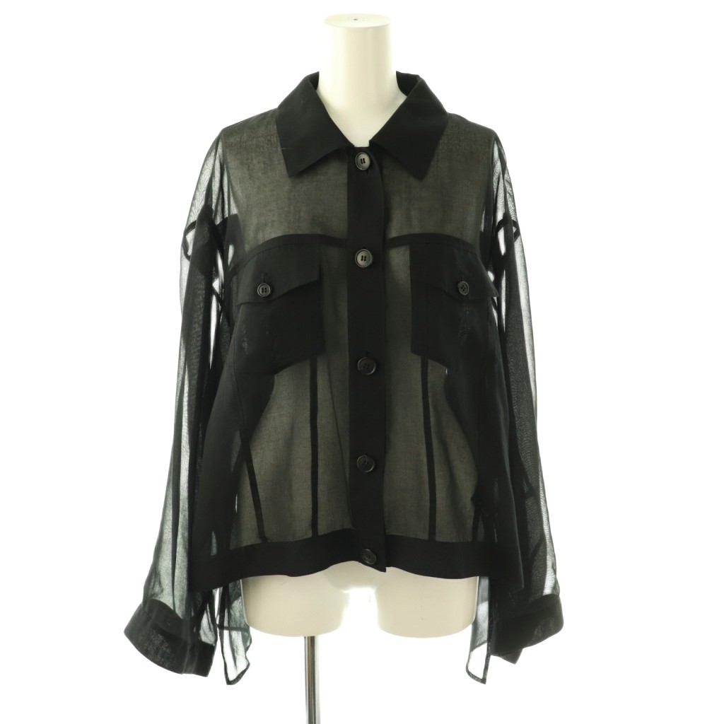 【中古】アドーア ADORE 24SS ソフトオーガンジージャケット シャツ 38 ブラック /ES ■OS レディース 【ベクトル 古着】 260327 11,324円