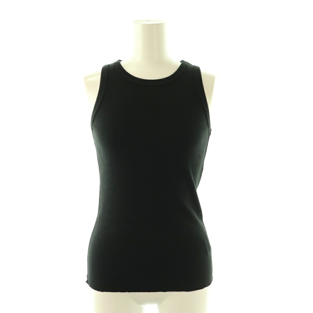 【中古】ミューズ ドゥーズィエム クラス MUSE de Deuxieme Classe 24SS Looseyリブ タンクトップ ブラック /MY ■OS ■SH レディース 【ベクトル 古着】 260328