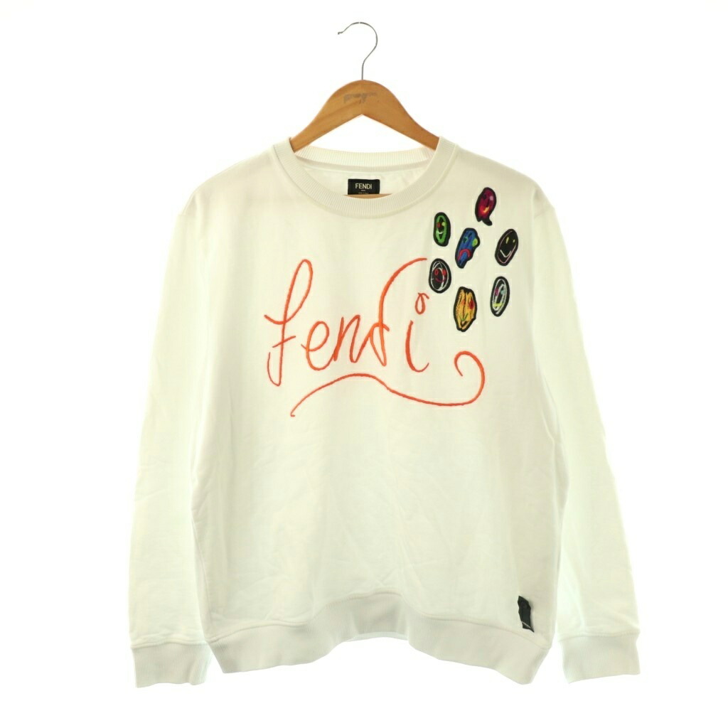 【中古】フェンディ FENDI アートマルチフェイス ロゴタイプ 汗水 調教師 XL 白いこと マルチ色つや /ES ■os レディース 【ベクター 古着】 260414