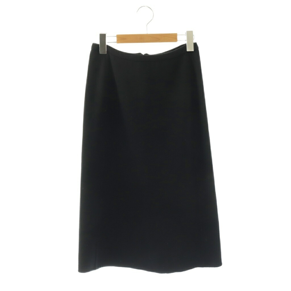 【中古】プラダ PRADA 編み物スコート きつい ロング 38 黒いこと /DO ■os レディース 【ベクター 古着】 260406