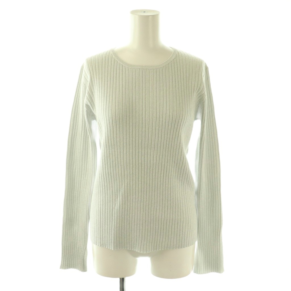 【中古】ルルウィルビー Loulou Willoughby 25AW LAME RIB プルオーバー ニット カットソー ラメ 2 グレー /CX ■OS レディース 【ベクトル 古着】 260331