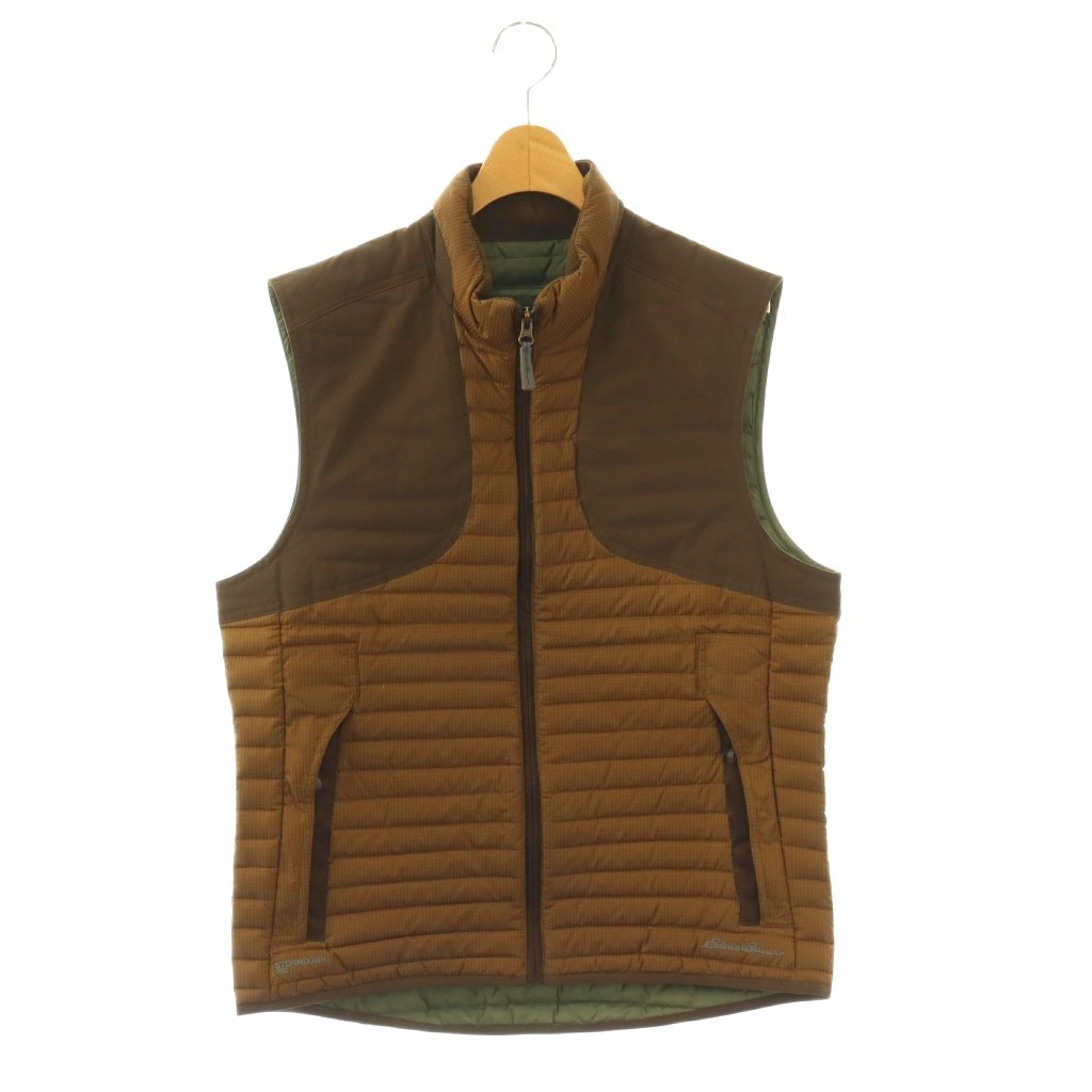 【中古】エディーバウアー EDDIE BAUER ダウンベスト ジップアップ S ブラウン /DO ■OS ■AD メンズ 【ベクトル 古着】 260330