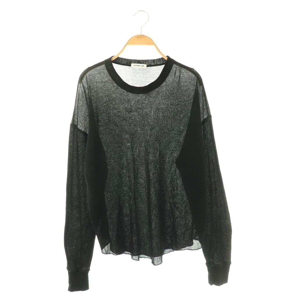 【中古】ドゥーズィエムクラス DEUXIEME CLASSE エブリデイアイライク EVERYDAY I LIKE 25SS New シアーワッフルTシャツ カットソー ブラック /DF ■OS レディース 【ベクトル 古着】 260408