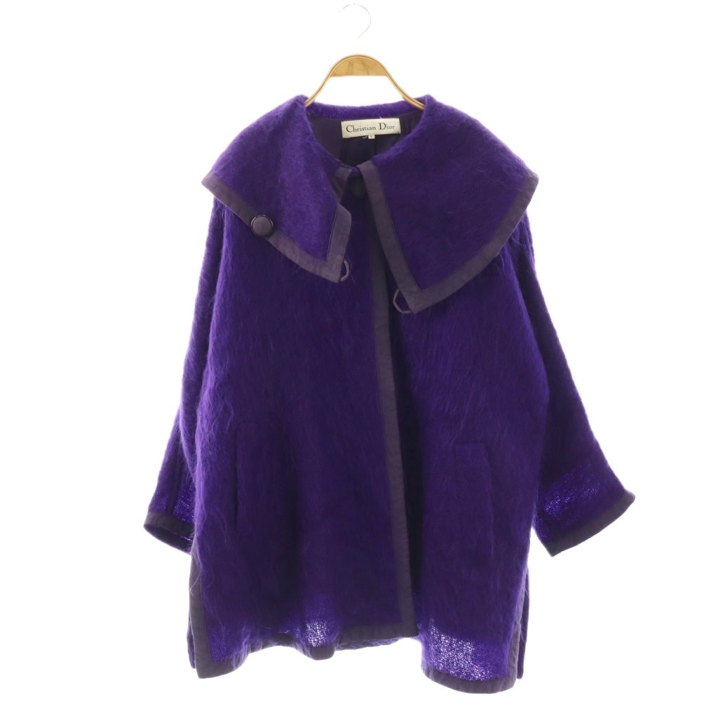 【中古】ディオール Christian Dior モヘア混 厚地の外套 9 M 紫 パープル /SY ■os レディース 【ベクター 古着】 260409