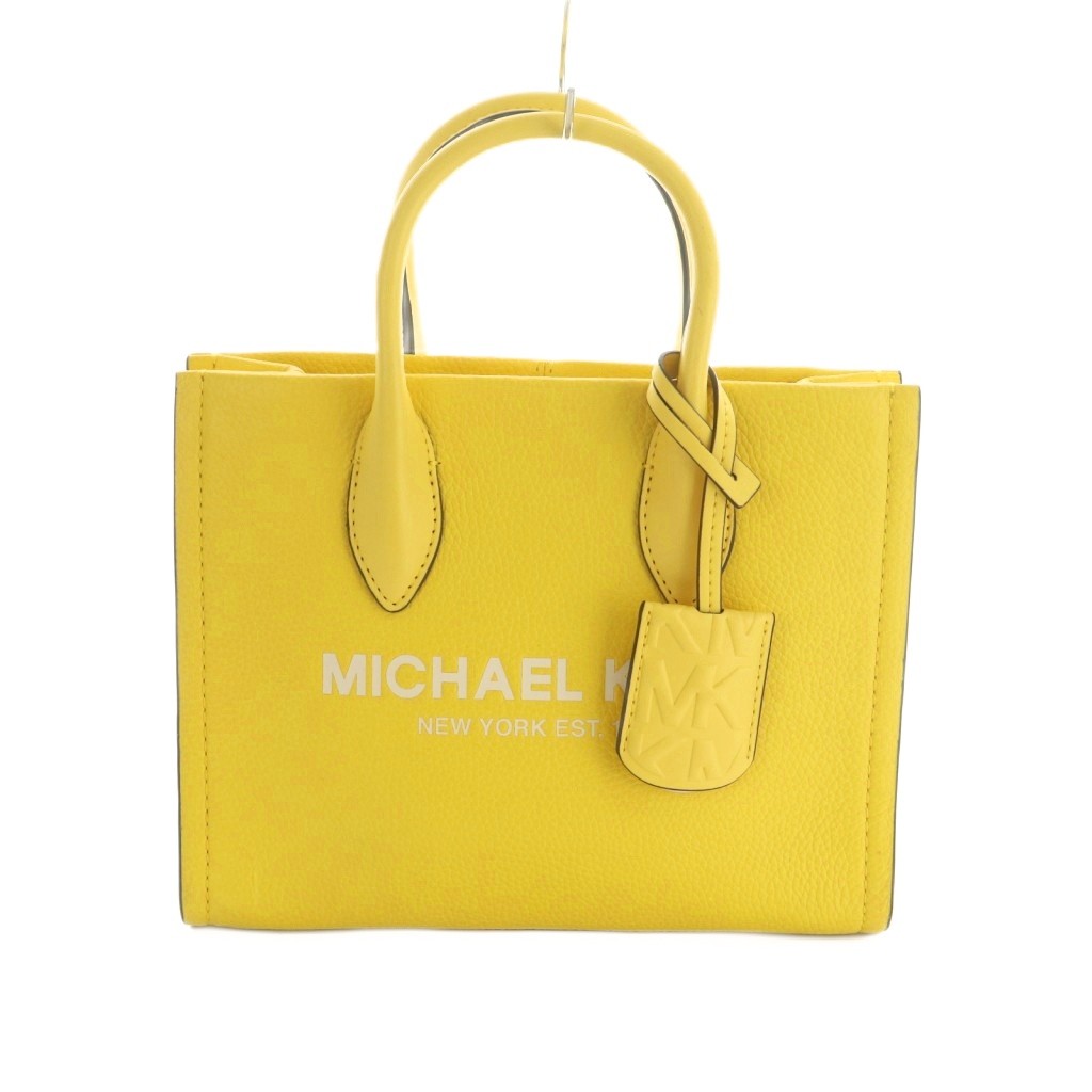 【中古】マイケルコース MICHAEL KORS ミレラ スモールショッパー トップジップ ハンドバッグ 黄色 /MI ■OS レディース 【ベクトル 古着】 260408
