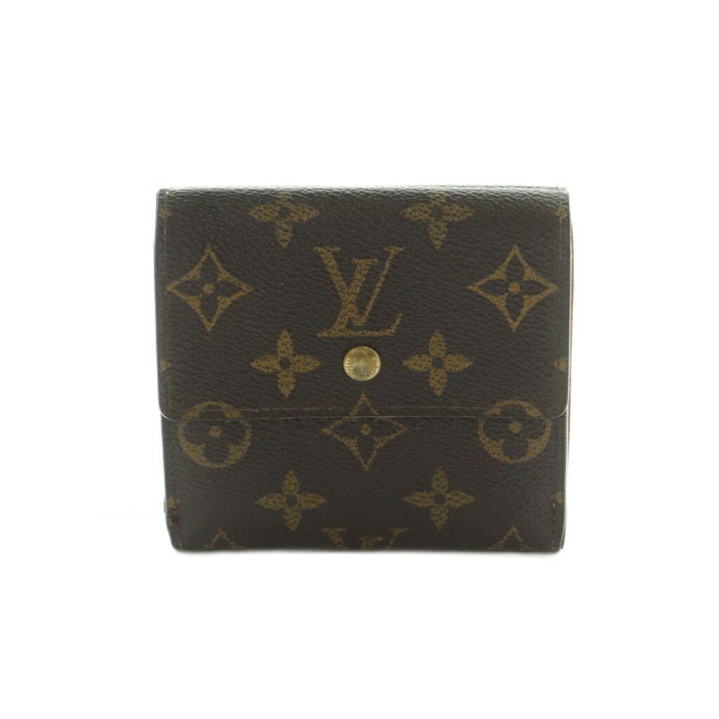 【中古】ルイヴィトン LOUIS VUITTON ポルトフォイユエリーズ 金入れ 二つ折り 釣り銭入れ モノグラム柄 茶 M61654 /MI ■os ■OH レディース 【ベクター 古着】 260403