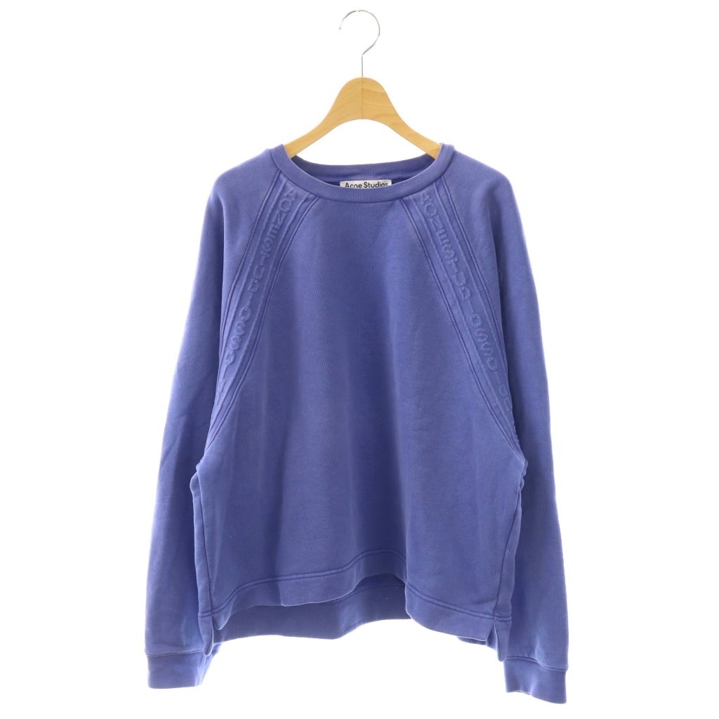 【中古】アクネ ストゥディオズ Acne Studios FN-MN-SWEA000308 エンボスロゴクルーネックスウェット ティーシャツ 長袖 XS 青み /HK ■os メンズ 【ベクター 古着】 260402
