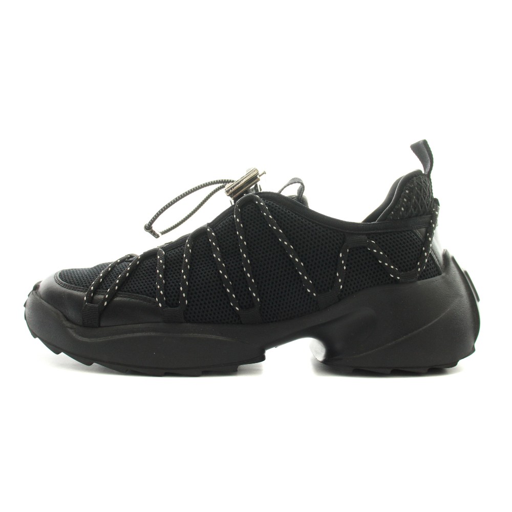 【中古】ロジェヴィヴィエ ROGER VIVIER ザグ ファブリック&レザー スニーカー ローカット 厚底 メッシュ 35.5 黒 ブラック RVW75644240V530XCR /BB ■SH レディース 【ベクトル 古着】 260413｜ブランド古着の買取販売ベクトル