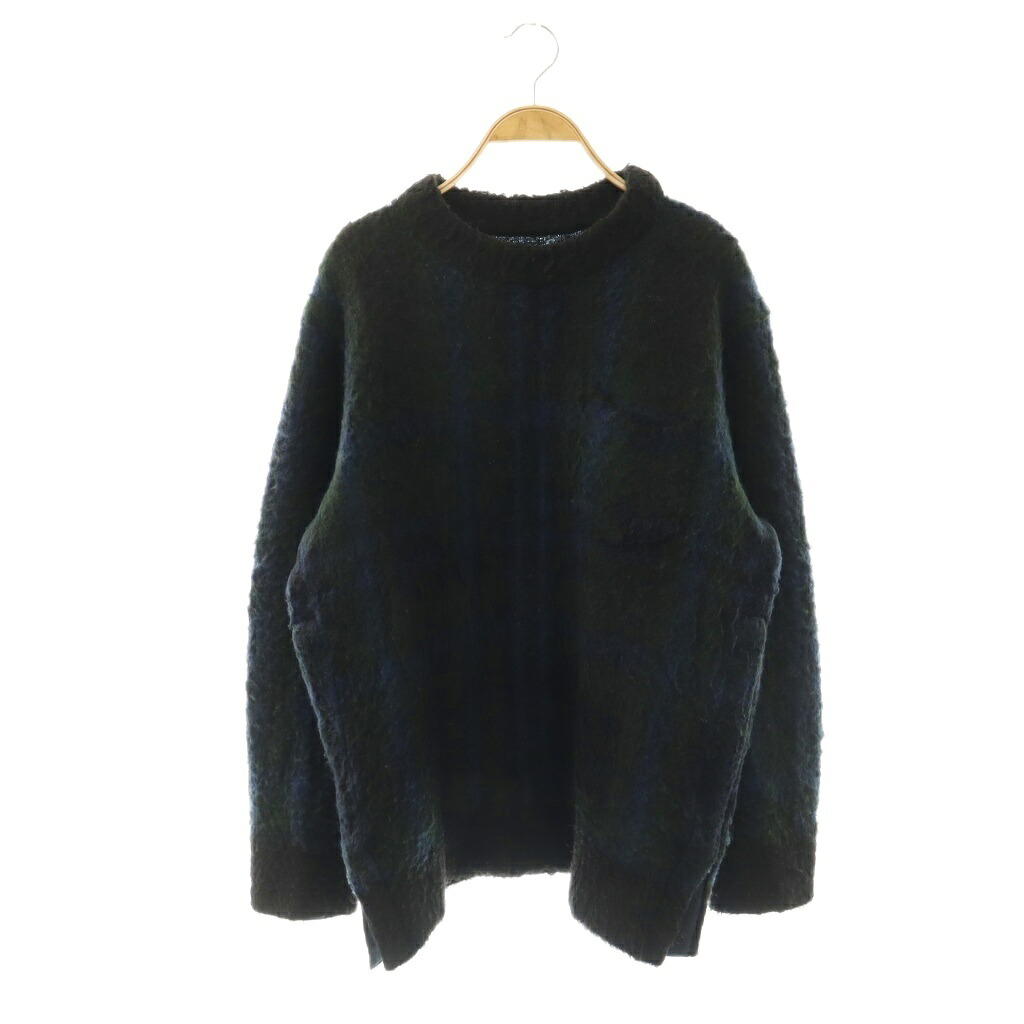 【中古】サカイ sacai 24-03449Mニット セーター 長袖 1 ネイビー グリーン /HK ■OS ■AD メンズ 【ベクトル 古着】 260407