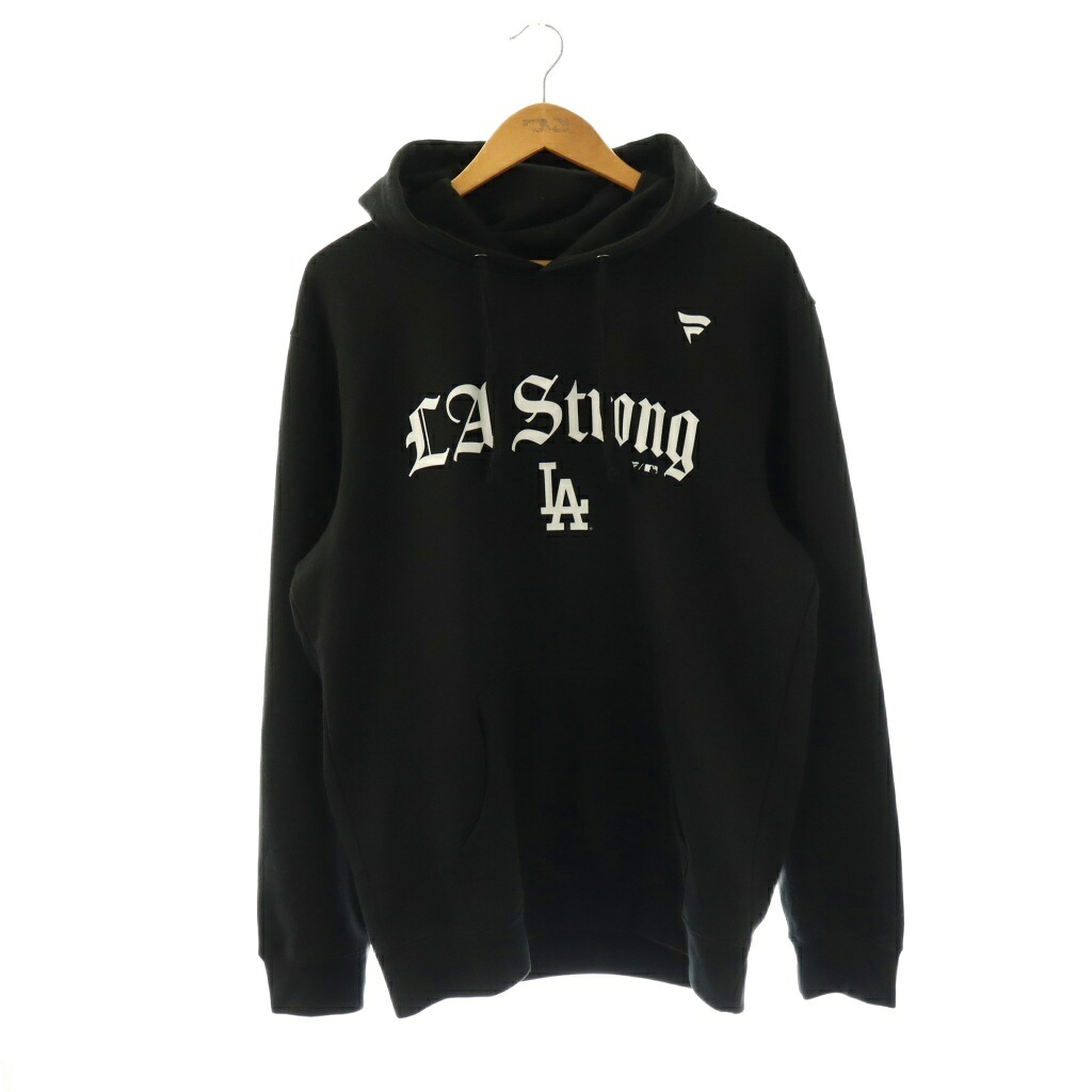 【中古】ファナティクス Fanatics LA Strong スウェットパーカー プルオーバー 裏起毛 L 黒 白 /CX ■OS ■SH メンズ 【ベクトル 古着】 260416