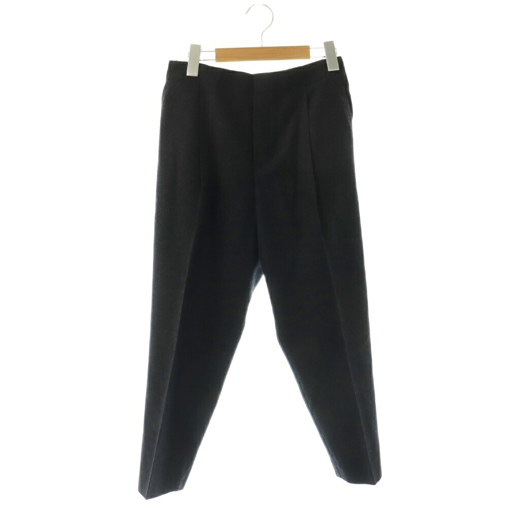 【中古】エヴァムエヴァ evam eva wool tuck pants テーパードパンツ 1 ブラック /ES ■OS レディース 【ベクトル 古着】 260409