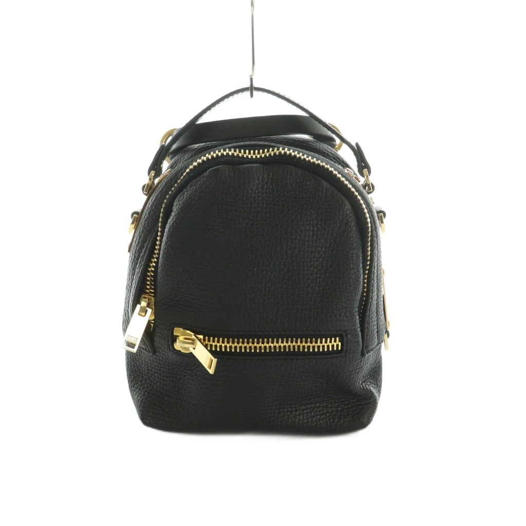 【中古】ソフィーヒュルム Sophie Hulme ミニ背嚢 なめし革 黒 /MI ■os レディース 【ベクター 古着】 260409