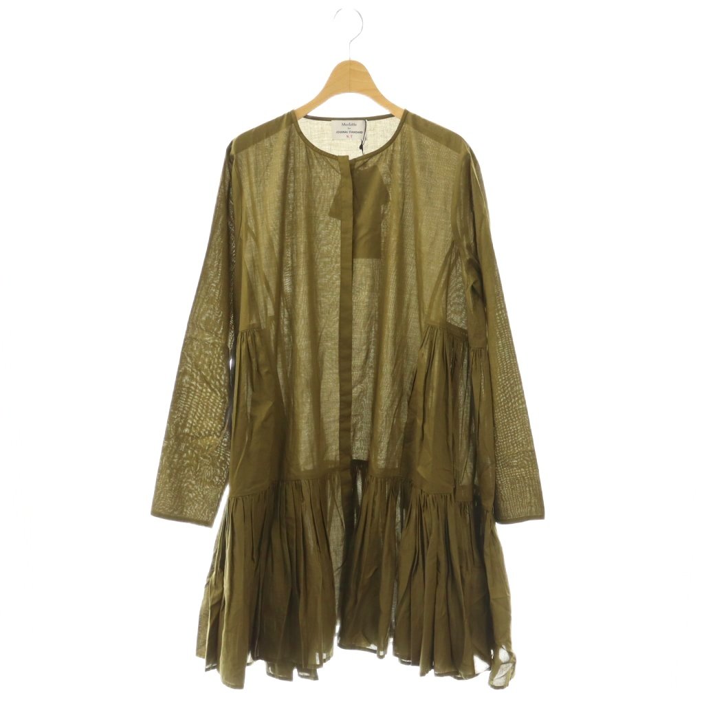 【中古】未使用品 マーレット Merlette ×ジャーナルスタンダード×Naoko Tsuji 別注ワンピース ロング 長袖 M カーキ /HK ■OS レディース 【ベクトル 古着】 260413