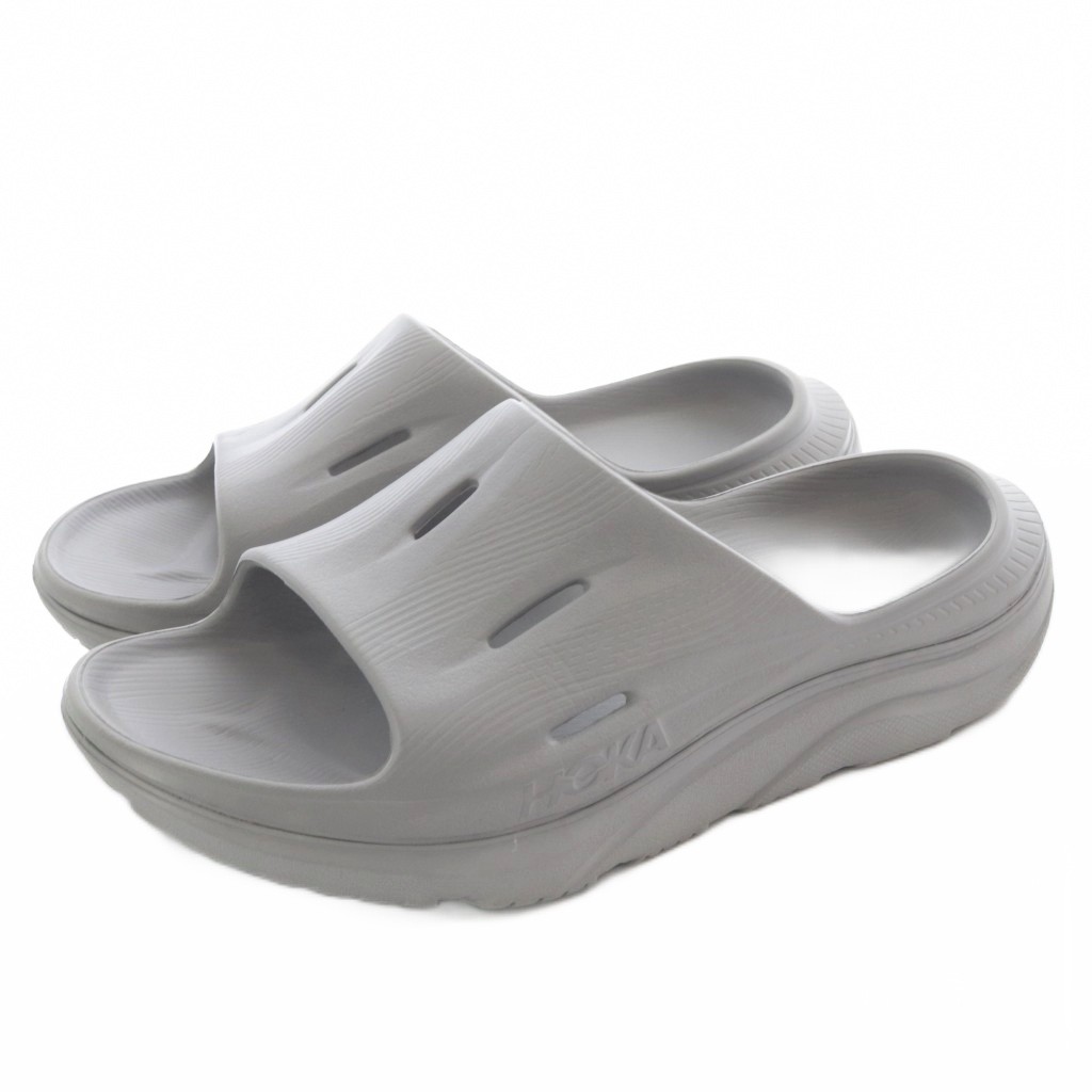 【中古】ホカオネオネ HOKA ONE ONE オラ リカバリー 横すべり 3 ORA RECOVERY SLIDE 3 サンダル M8 薄墨色 /SR メンズ 【ベクター 古着】 260410