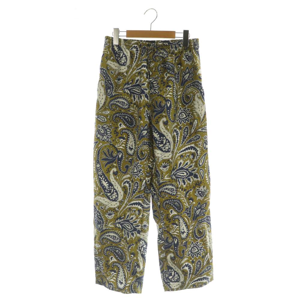 【中古】バナナタイム BANANA TIME EASY PANT JUMBO PAISLEY シルク イージーパンツ ペイズリー柄 XS カーキ /MY ■OS レディース 【ベクトル 古着】 260414