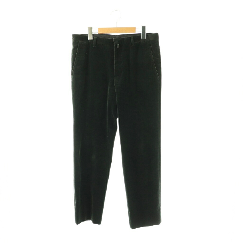 【中古】ジルサンダー JIL SANDER ベロア テーパード パンツ ボタンフライ 46 チャコール /CX ■OS ■AD メンズ 【ベクトル 古着】 260414