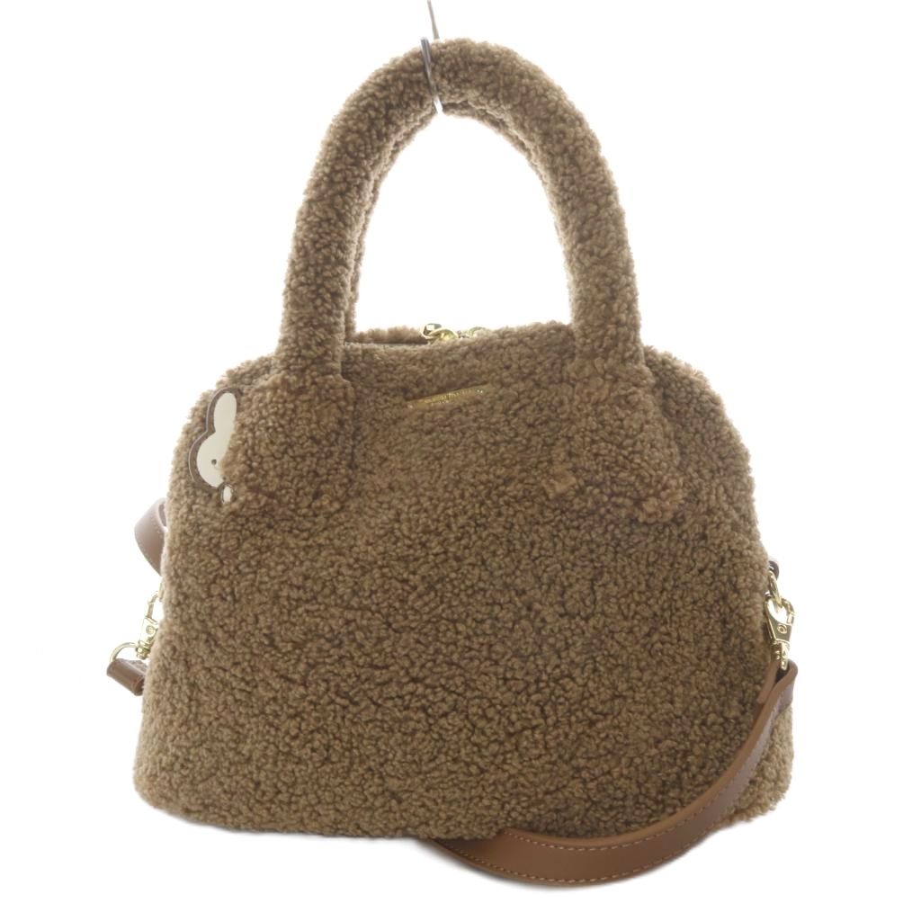 【中古】サマンサタバサプチチョイス Samantha Thavasa Petit Choice ×ミッフィー ボア 2WAY トートバッグ ショルダーバッグ 赤銅色 /YO33 レディース 【ベクター 古着】 260418