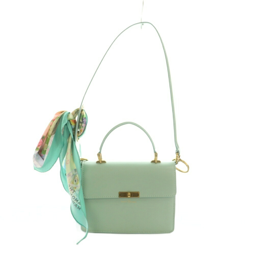 【中古】マークジェイコブス MARC JACOBS THE DOWNTOWN 2WAY御徒面子 ハンドバック ショルダーバッグ 下げ翼 ペパーミント緑であること /MI ■os レディース 【ベクター 古着】 260414