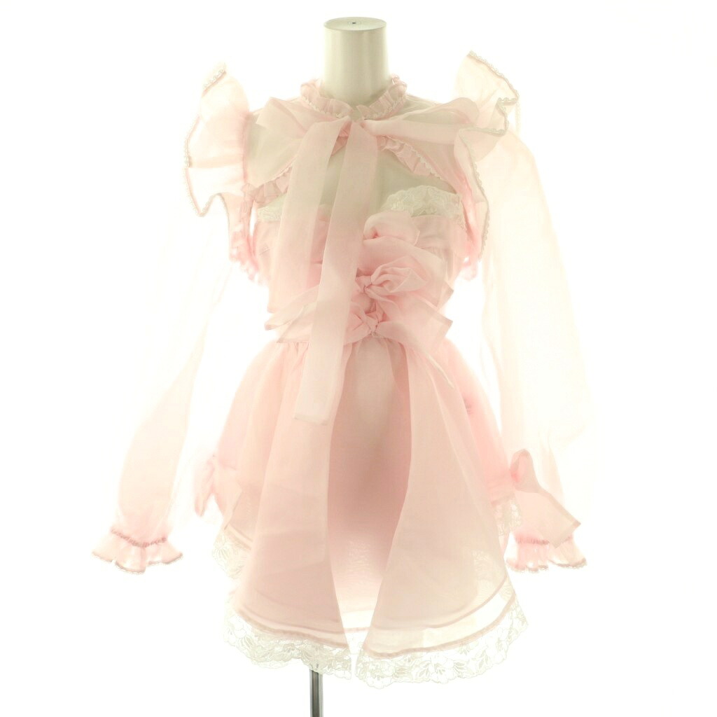 【中古】独居室手懸かり Selkie オーガンディーベアいの一番×上衣 セットアップ シアー XXS さくら色 白いこと /ES ■os レディース 【ベクター 古着】 260416 レディースファッション-コート・ジャケット
