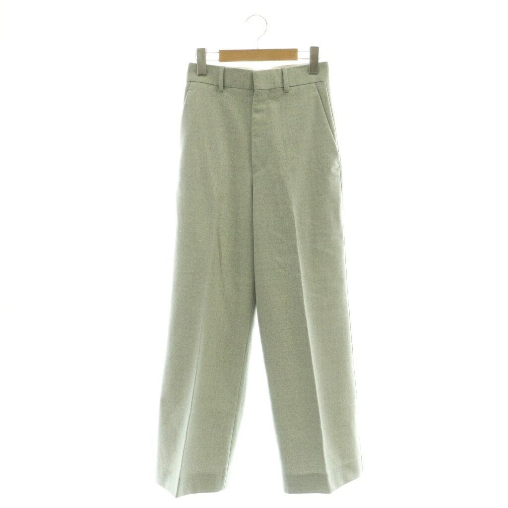【中古】マディソンブルー MADISONBLUE WIDE SLACKS WOOL FLANNEL ワイドパンツ スラックス 00 グレー /DF ■OS レディース 【ベクトル 古着】 260414