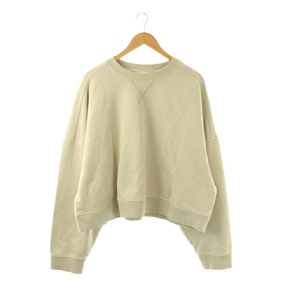 【中古】エンタイアスタジオ entire studio Deuxieme Classe取りまわし 26SS BOX CREW SWEAT 汗水 調教師 ライトグレージュ /ES ■os レディース 【ベクター 古着】 260418