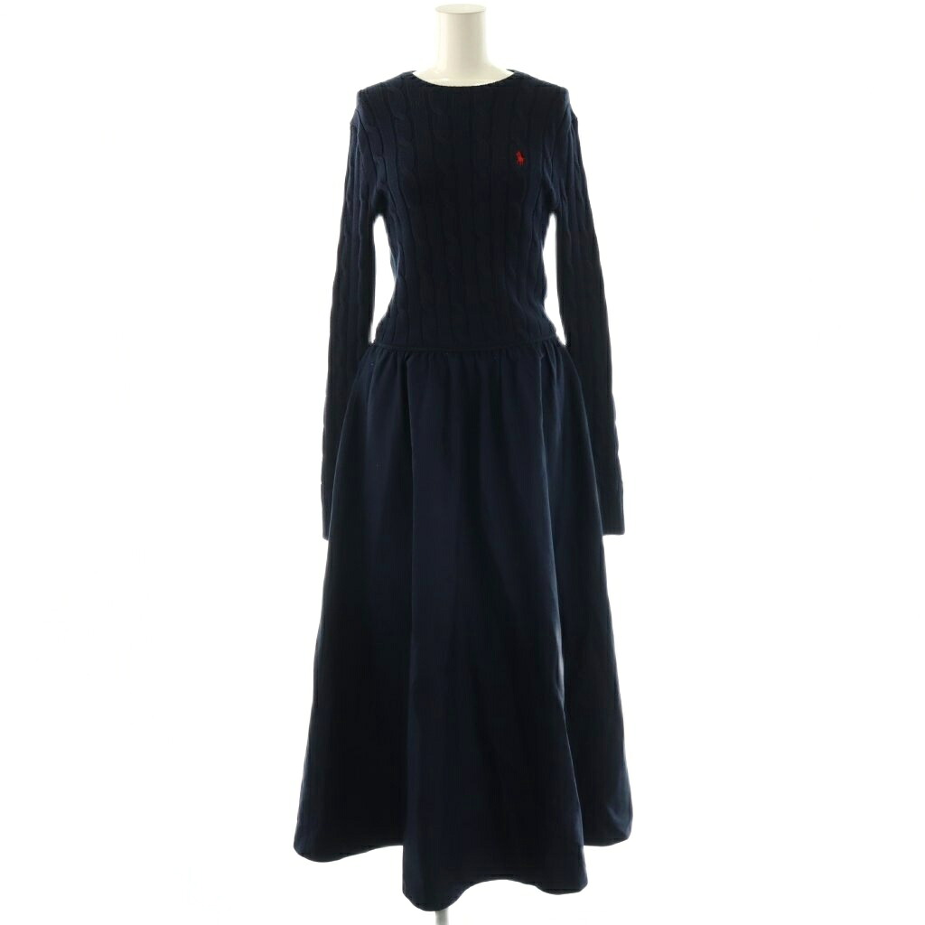 【中古】ポロ バイ ラルフローレン Polo by Ralph Lauren 有線テレビ編み物うつり変わり衣装 ロング 長袖 XS 米国海軍 /DO ■os レディース 【ベクター 古着】 260420