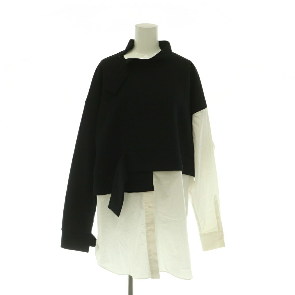 【中古】エンフォルド ENFOLD ダンボール スウェットレイヤーPULLOVER プルオーバー 長袖 38 黒いこと /HK ■os レディース 【ベクター 古着】 260511