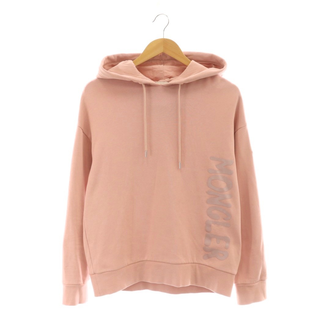 【中古】モンク軌跡 MONCLER HOODIE SWEATER ロゴフーディー パーカー XS さくら色 /DF ■os レディース 【ベクター 古着】 260427