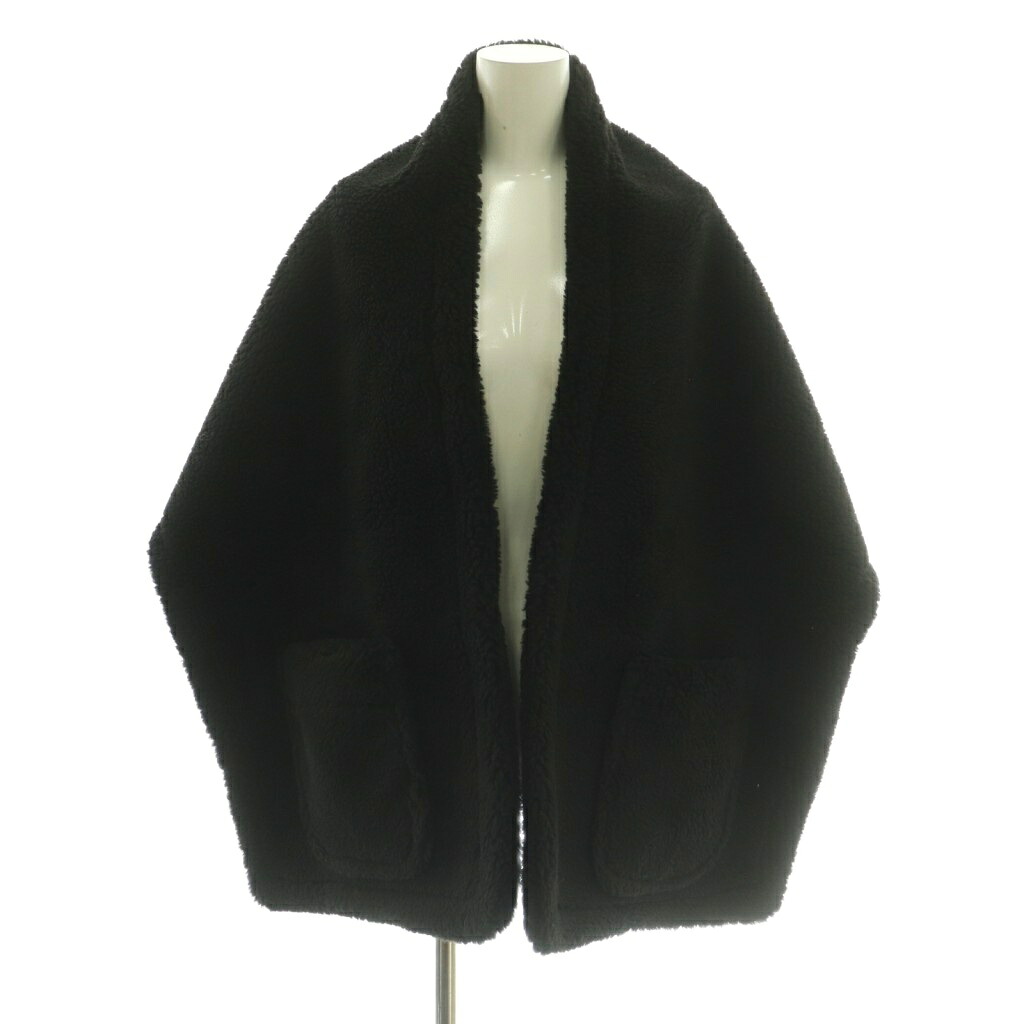 【中古】ハウント HAUNT ショートボアストール 羊毛混 F 黒 /MI ■os レディース 【ベクター 古着】 260421