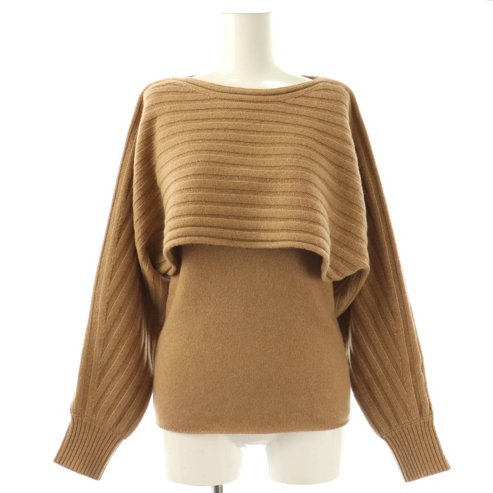【中古】マイラン MYLAN 2点セット Eco Cashmere Rib Knit Layered Top ニット ノースリーブカットソー 長袖セーター カシミヤ モカ /DO ■OS レディース 【ベクトル 古着】 260421|ブランド古着の買取販売ベクトル