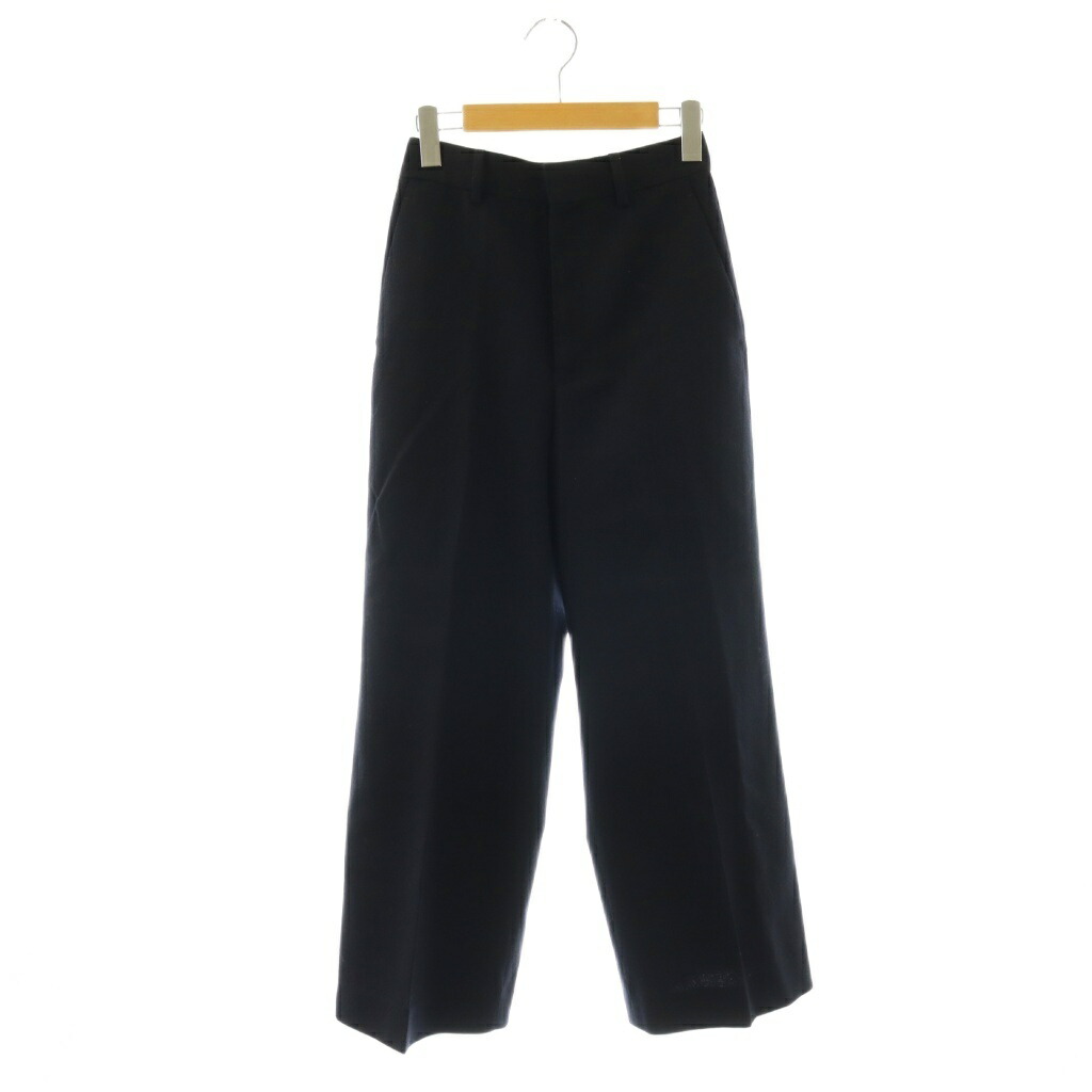 【中古】マディソンブルー MADISONBLUE HIGH WAIST WIDE SLACKS パンツ ウール XS ブラック 無地 ワイド フルレングス /OK ■OS レディース 【ベクトル 古着】 260422