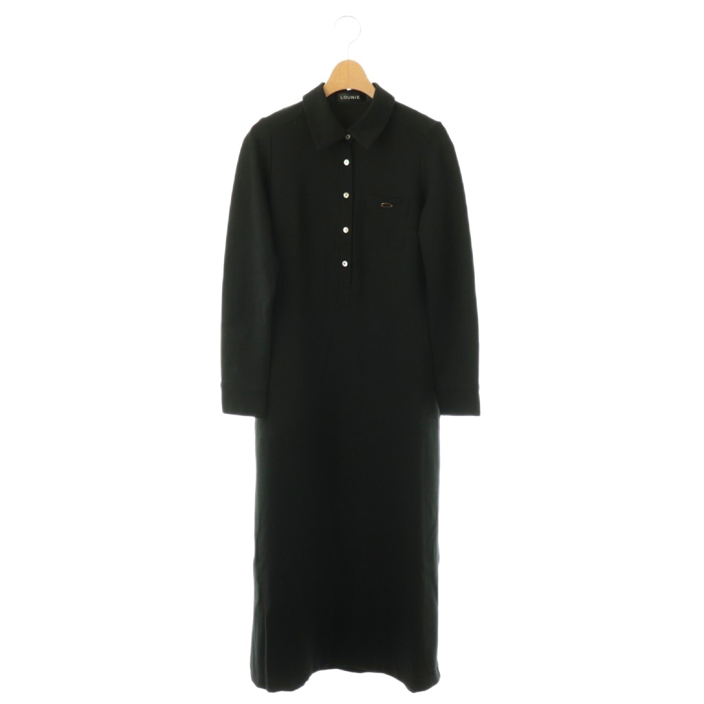 【中古】ルーニィ LOUNIE 26SS 衿付きカットソーワンピース ロング 長袖 36 ブラック /DO ■OS レディース 【ベクトル 古着】 260427｜ブランド古着の買取販売ベクトル 7,384円