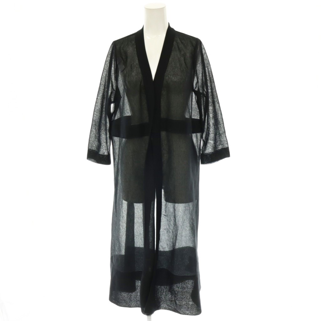 【中古】フォクシー FOXEY 24年 Cardigan Lana ジレー シアー 40 黒いこと 44370 /CX ■os レディース 【ベクター 古着】 260513